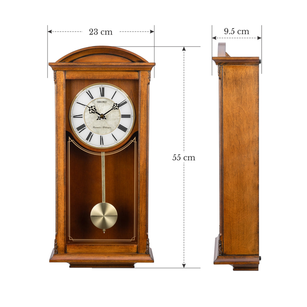 QXH030B Pendulum Clock with Iridescent Mother Of Pearl Inlay Dial