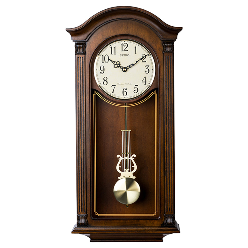 QXH066B Alder Wood Pendulum Clock