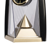 QXN234K Contemporary Black and Gold Desk Clock