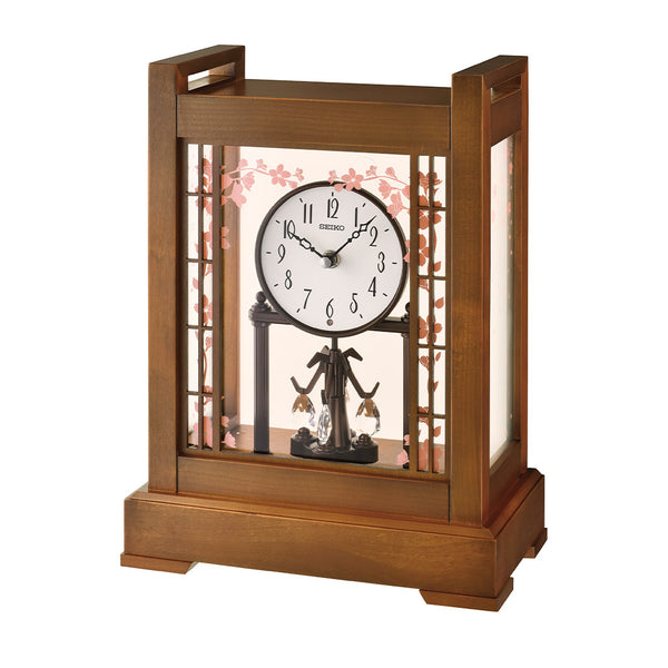 QXN235B Sakura Bloom Decorative Mantel Clock
