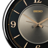 QXA843K Contemporary Black-Grey Décor Clock