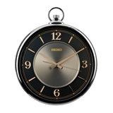 QXA843K Contemporary Black-Grey Décor Clock