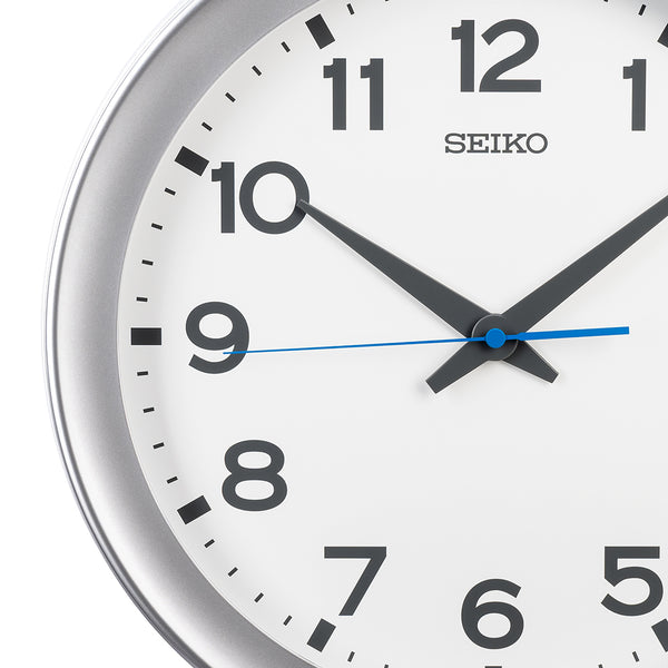 QXA835S White Dial Clock with Blue Quite Sweep Second Hand