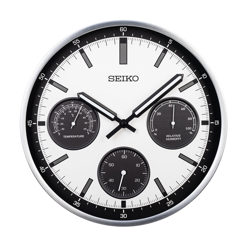 QXA823S Thermometer Hygrometer Wall Clock