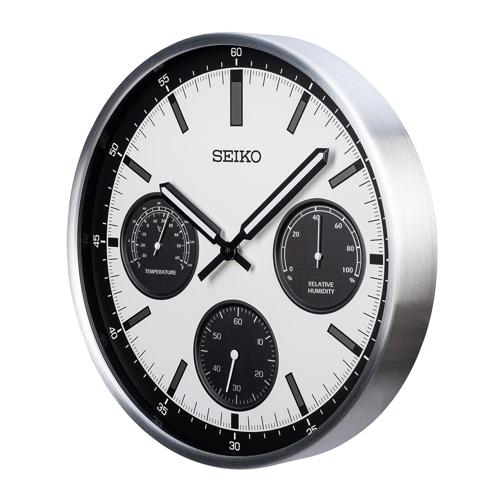 QXA823S Thermometer Hygrometer Wall Clock