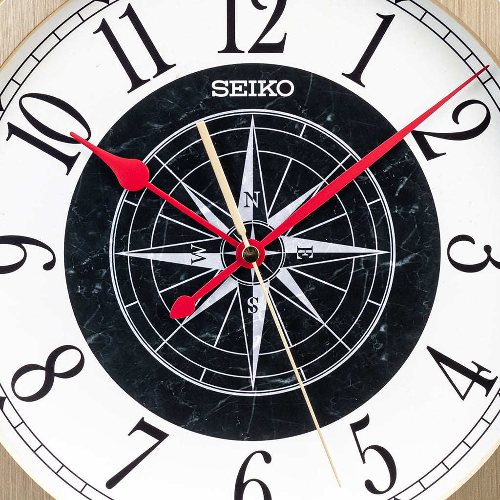 QXA844G Vintage Nautical Compass Wall Clock