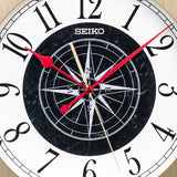 QXA844G Vintage Nautical Compass Wall Clock
