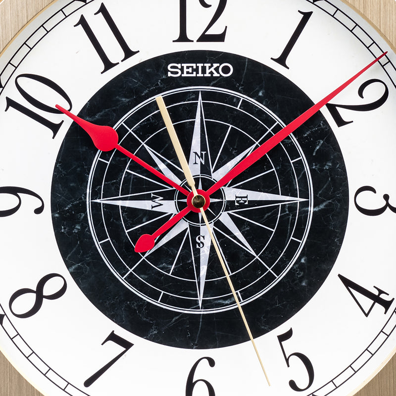 QXA844G Vintage Nautical Compass Wall Clock