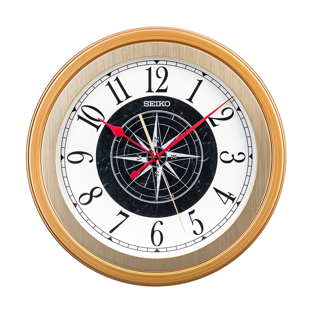 QXA844G Vintage Nautical Compass Wall Clock