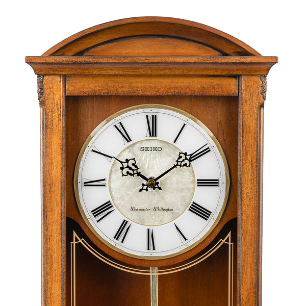 QXH030B Pendulum Clock with Iridescent Mother Of Pearl Inlay Dial