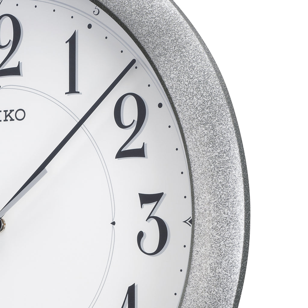 QXA754S Silver Case Wall Clock