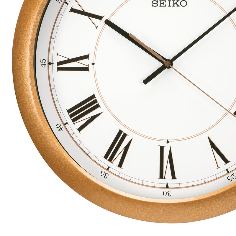 QXA754P Rose Gold Wall Clock