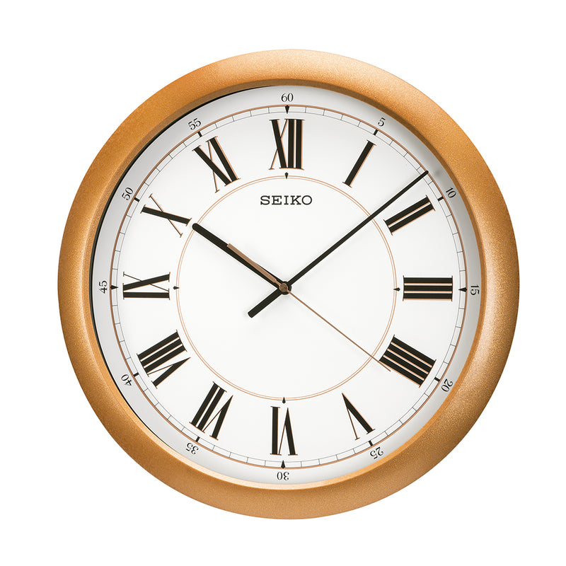 QXA754P Rose Gold Wall Clock