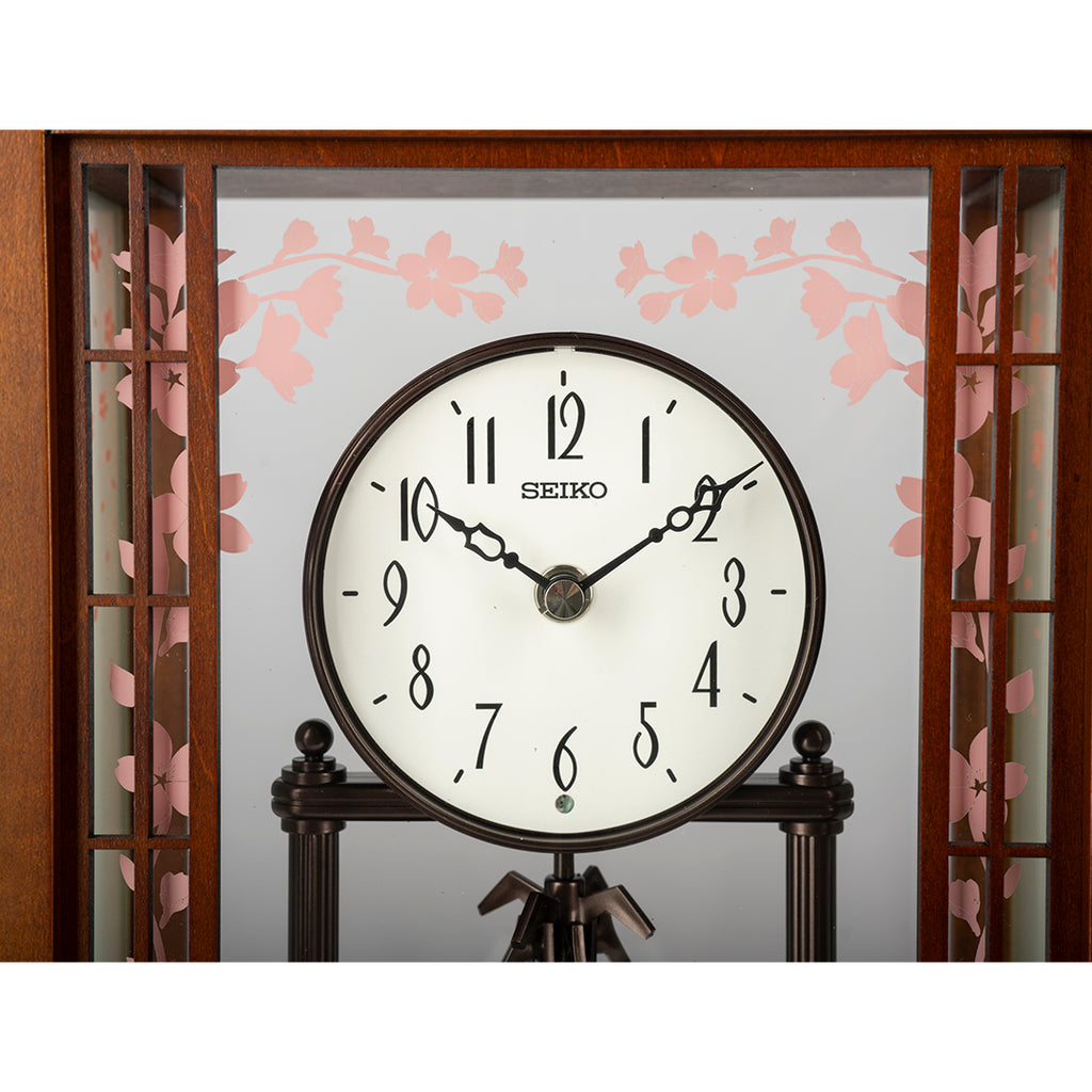 QXN235B Sakura Bloom Decorative Mantel Clock