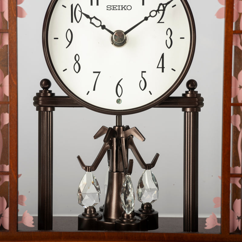 QXN235B Sakura Bloom Decorative Mantel Clock