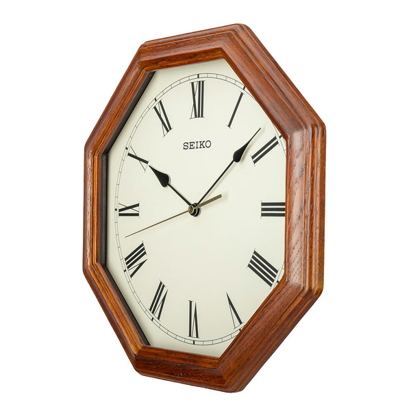 QXA152B Oak Wood Clock For Living Room
