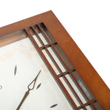 QXA848B Cherry Blossom Glass Panel Clock
