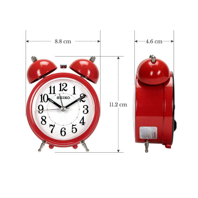 SEIKO ONLINE STORE QHK035R Bright Red Alarm Clock – SEIKO CLOCKS INDIA