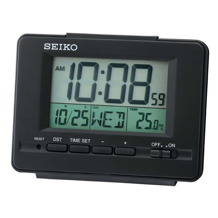 QHL078K Black Digital Desk Clock