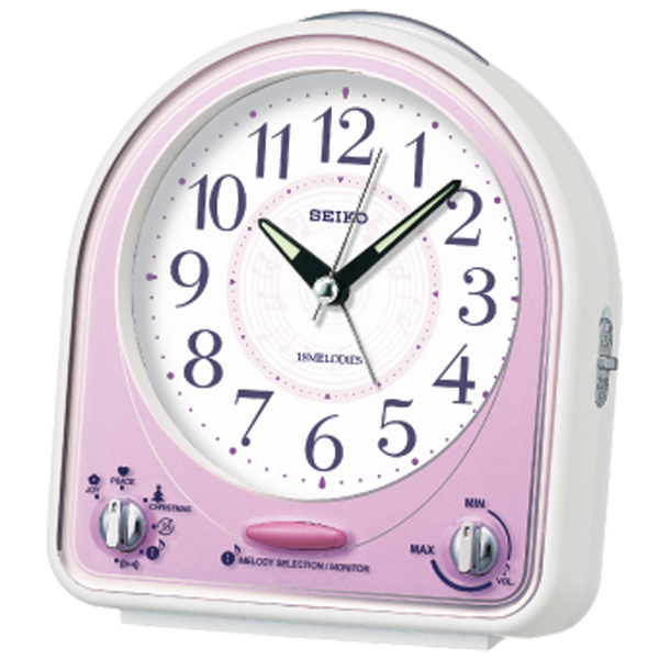 QHP003P Pink Kids Alarm Clock