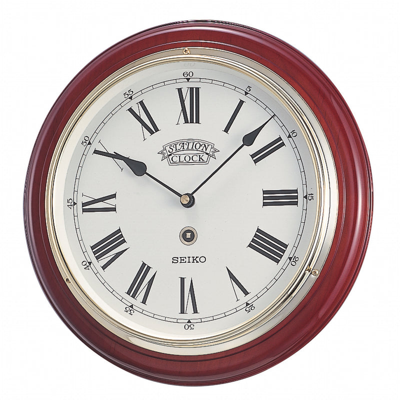 QXA143B Alder Wood Clock with Roman Numerals