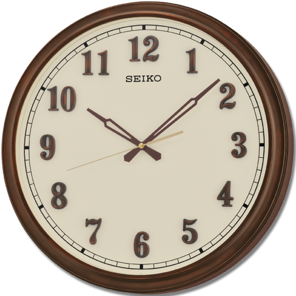 Elegant Copper coloured wall clock with Beige dial QXA632B