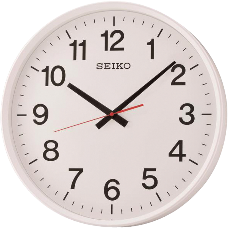 Large elegantly designed white dial clock QXA700W