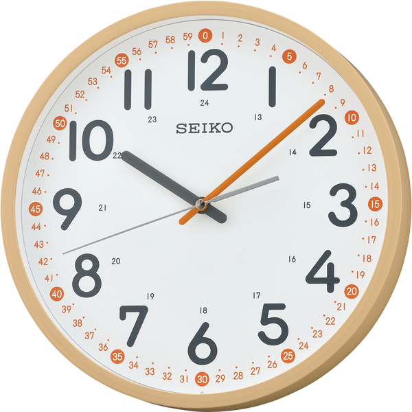 Elegant Seiko Clock with large numerical for Kids Room