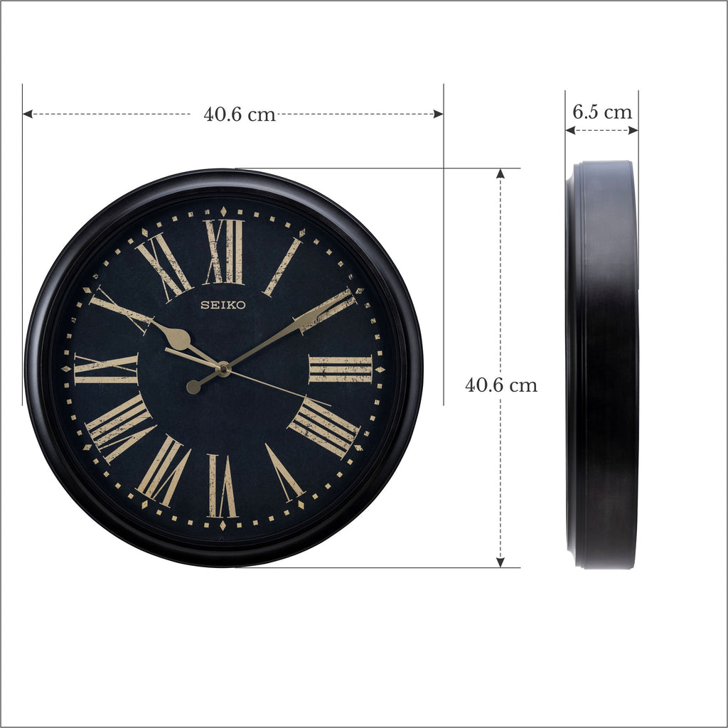 QXA771K Black Decor Clock