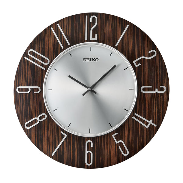 QXA800B Wooden Toned Decor Clock