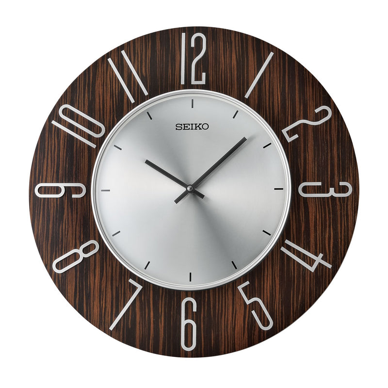 QXA800B Wooden Toned Decor Clock