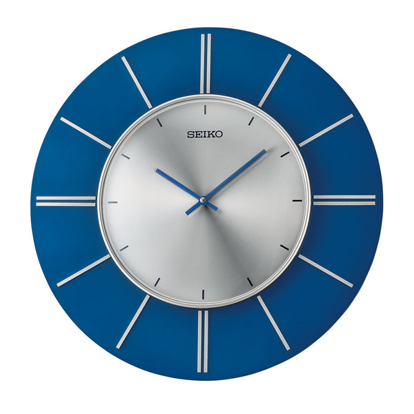 QXA800L Silver-Blue Decor Clock