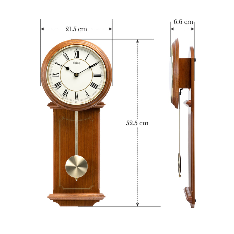 QXC213B Oak Wood pendulum clock
