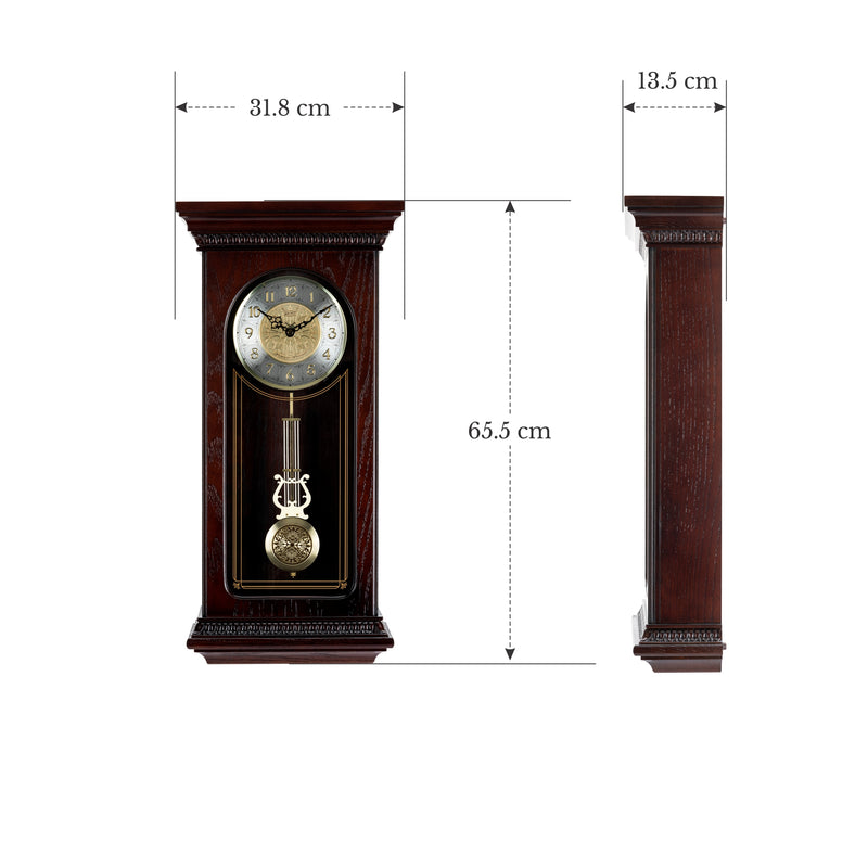 QXH008B Oak Wood Pendulum Clock