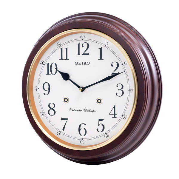 QXH202Z Alder Wood Dual Chime Musical Clock