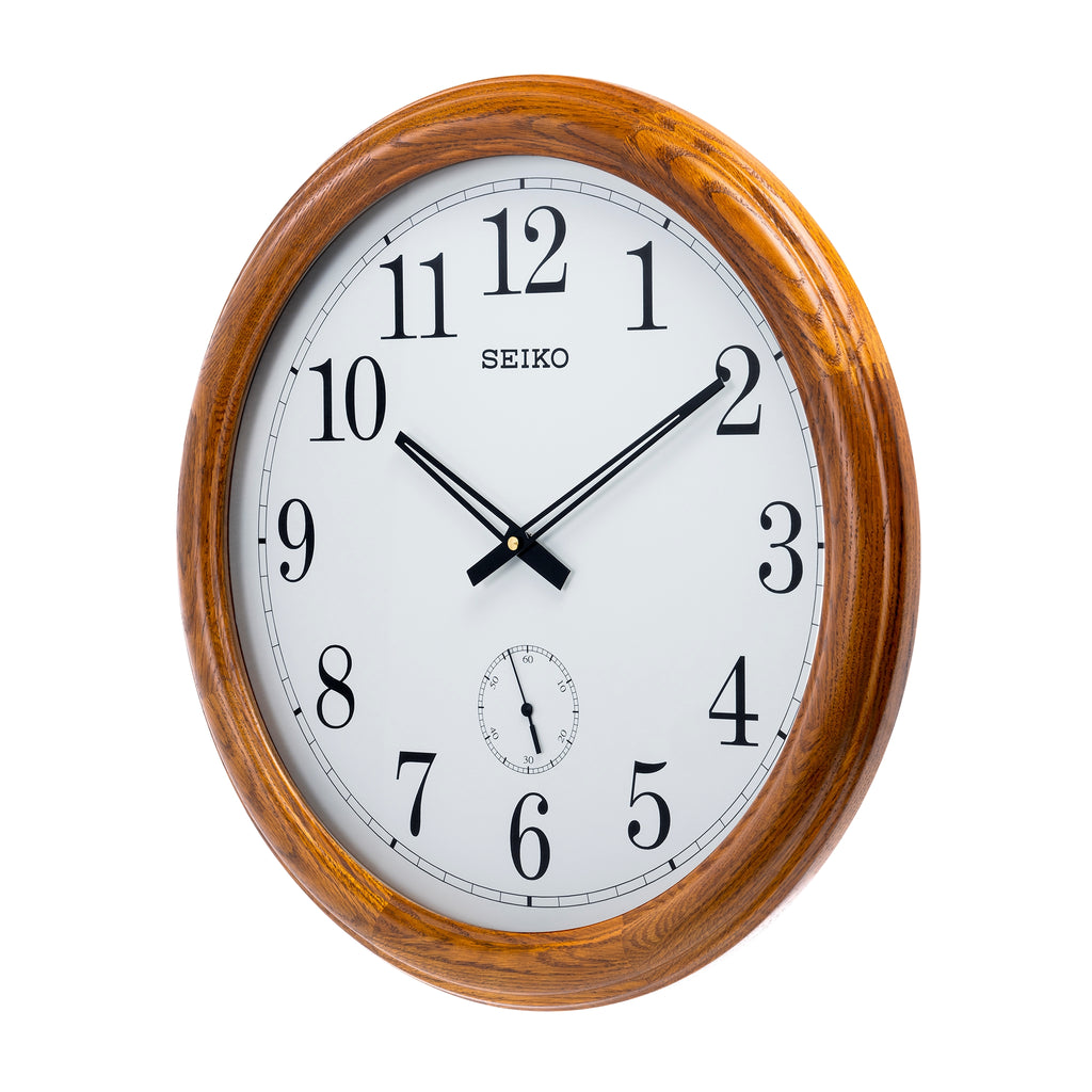 QXA155B Oak Wood Clock For Living Room