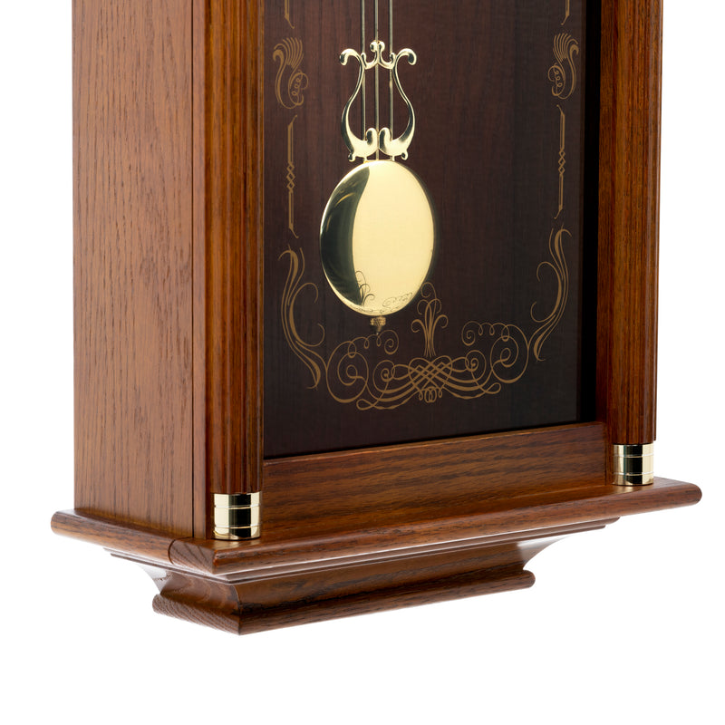 QXH107B Dual Chime Oak Wood Musical Pendulum