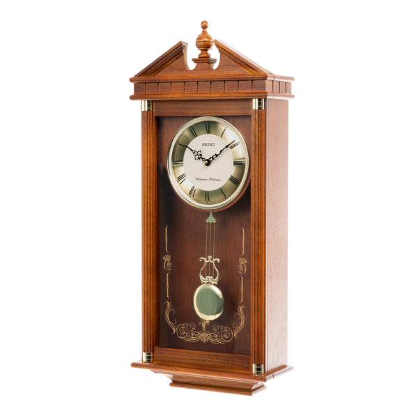 QXH107B Dual Chime Oak Wood Musical Pendulum