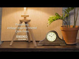 QXJ031B Wooden Oak Finish Mantel Clock with Hourly Chime